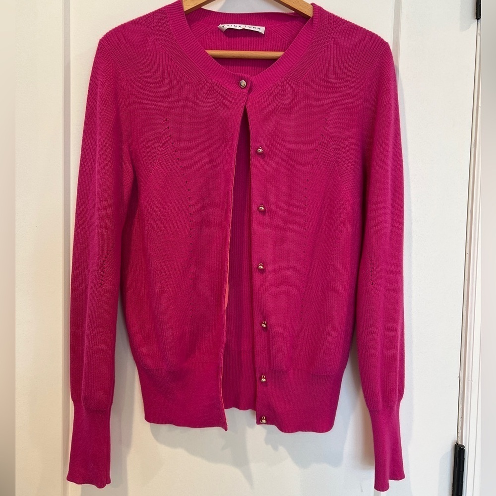 Trina Turk Pointelle Knit Cardigan